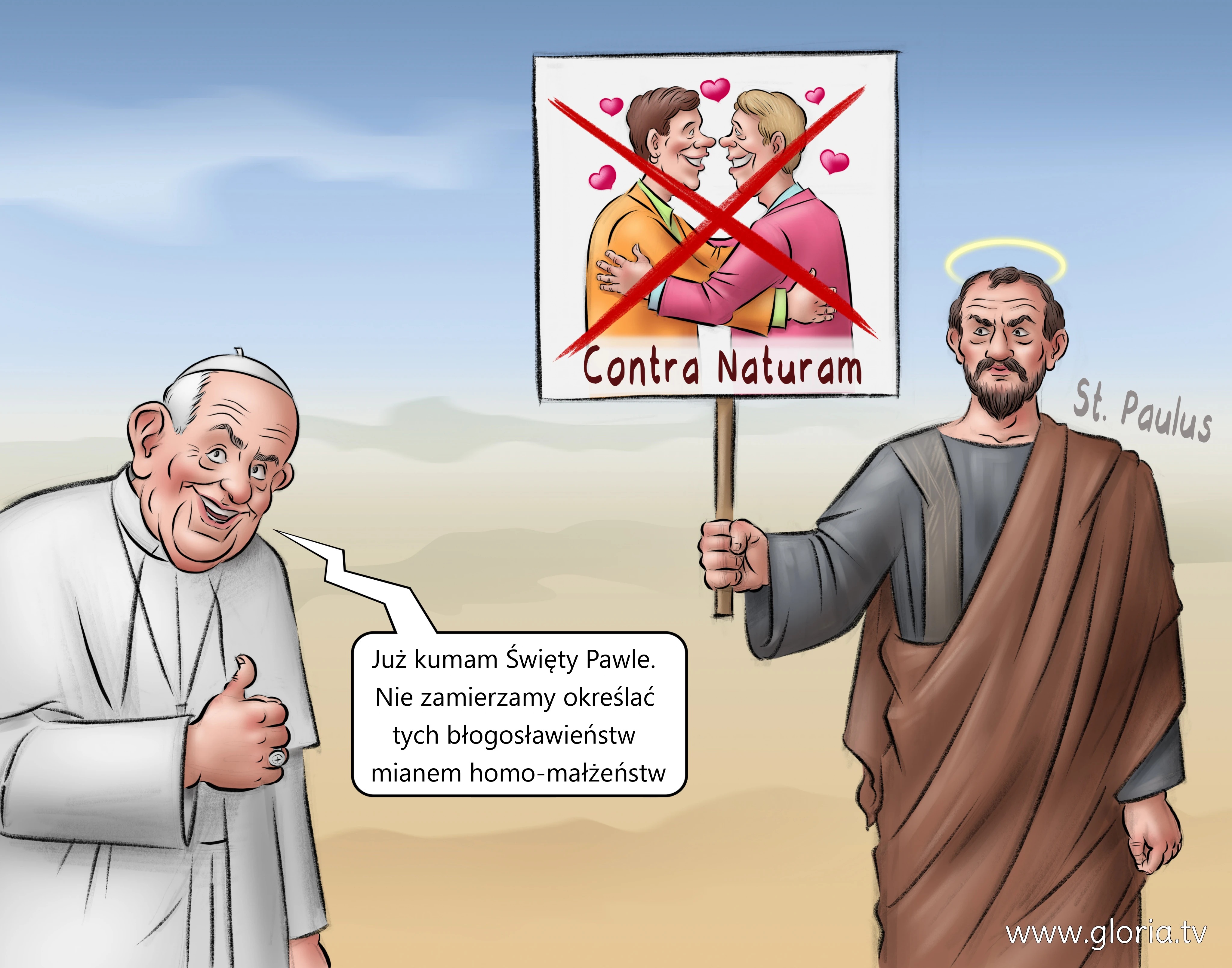 Pseudopapie Bergoglio i w. Pawe Aposto