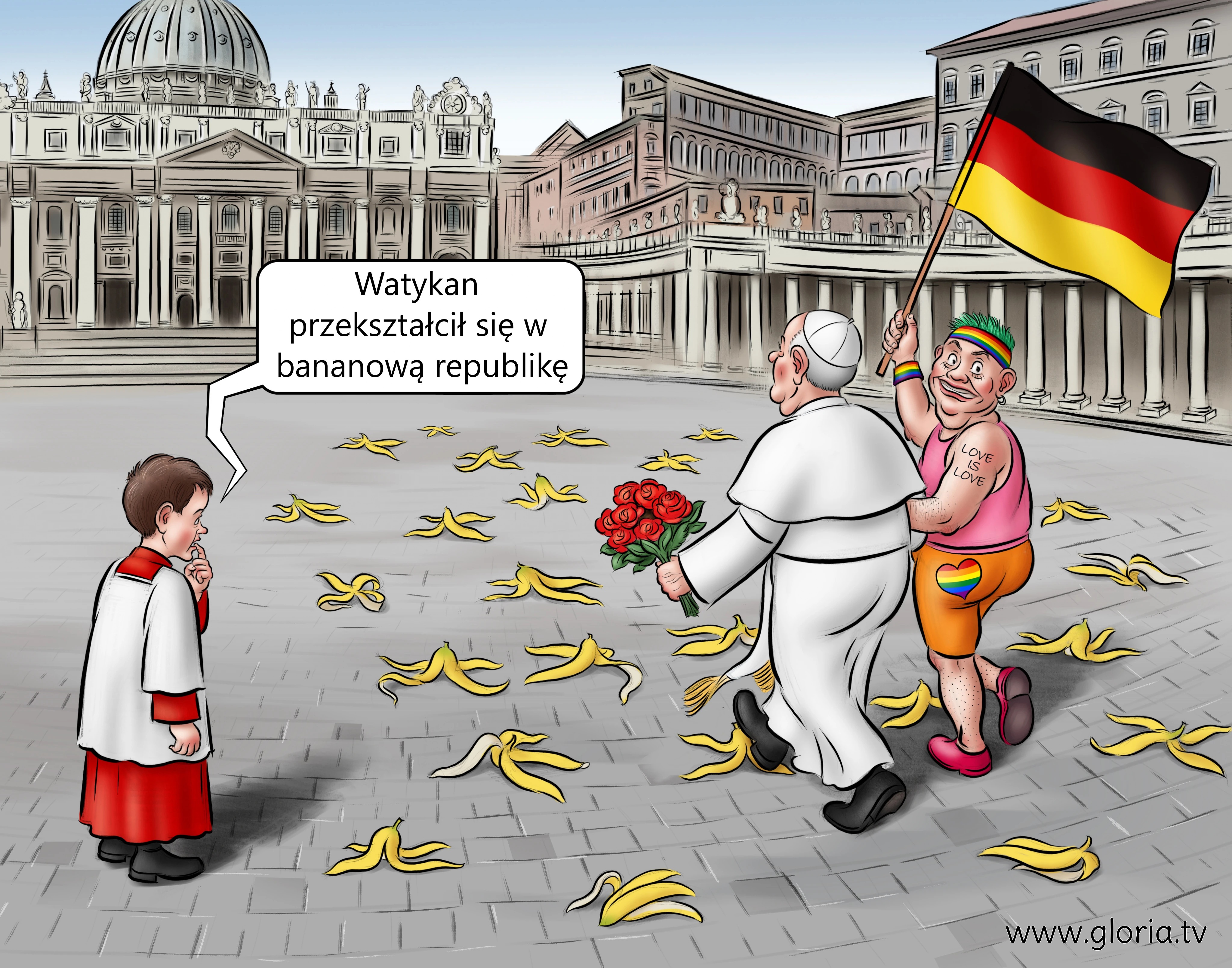 Pseudopapie Franciszek-Bergoglio i bananowa republika