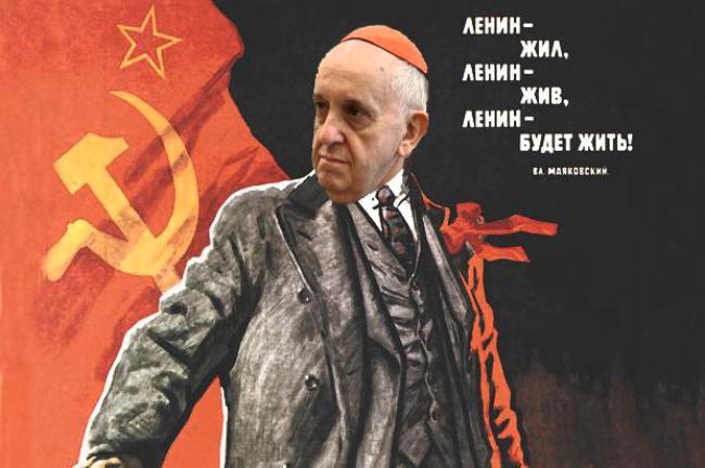 Pseudopapie apostata Franciszek-Bergoglio jako komunista