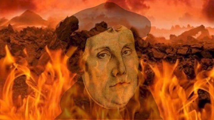 Heresiarcha Martinus Lutherus in inferno