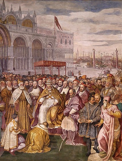 Papie Aleksander III i Fryderyk Barbarossa