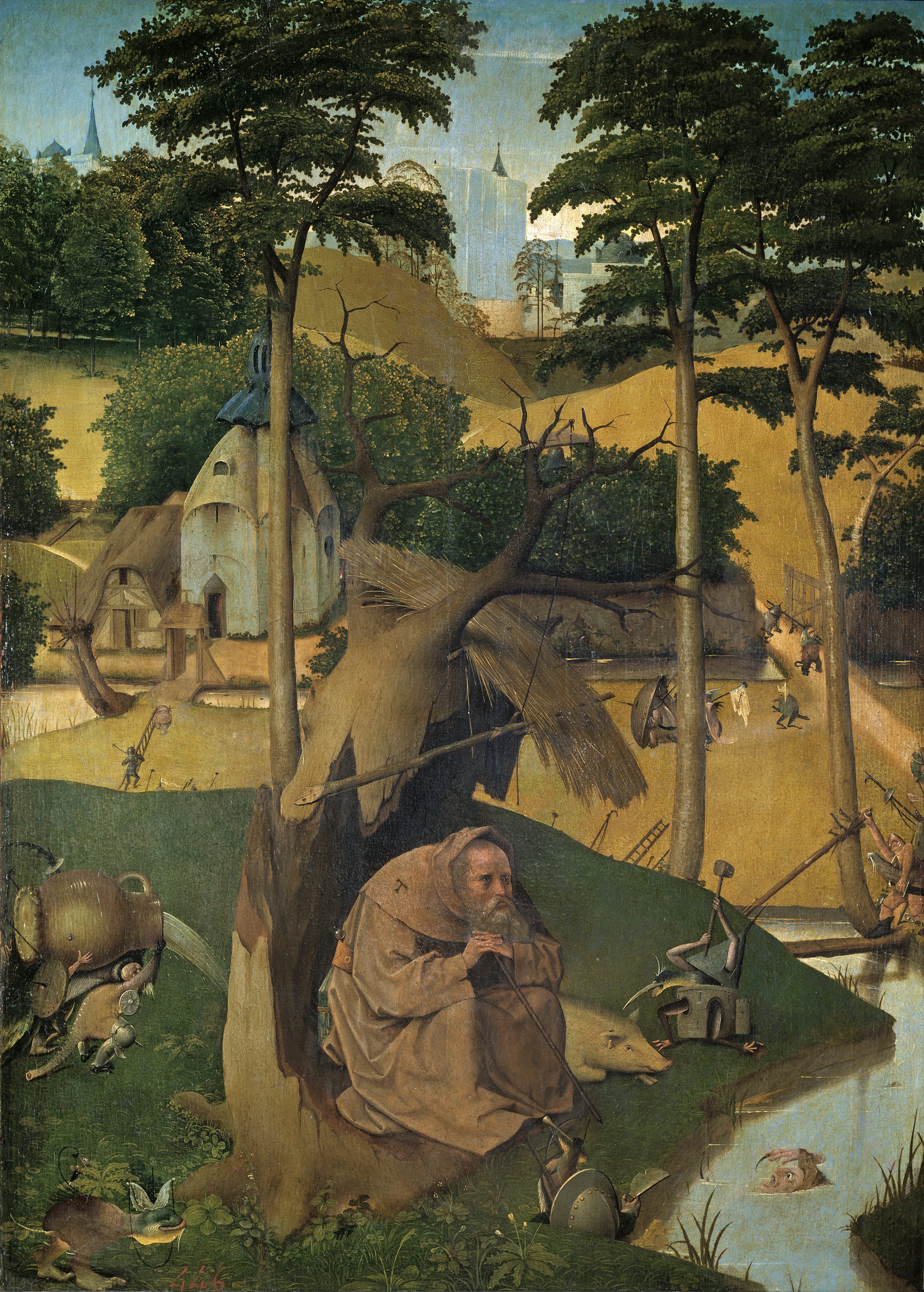 Kuszenie w. Antoniego. Hieronim Bosch, 1490 r.