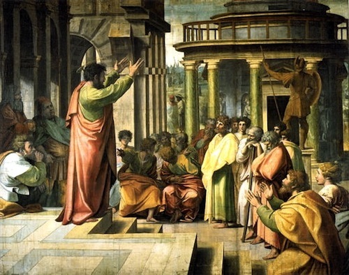 w. Pawe Aposto gosi Ewangeli w Atenach.