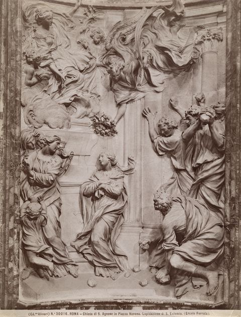 Płaskorzeźba: Męczeństwo św. Emerencjany (Ercole Ferrata, 1660),