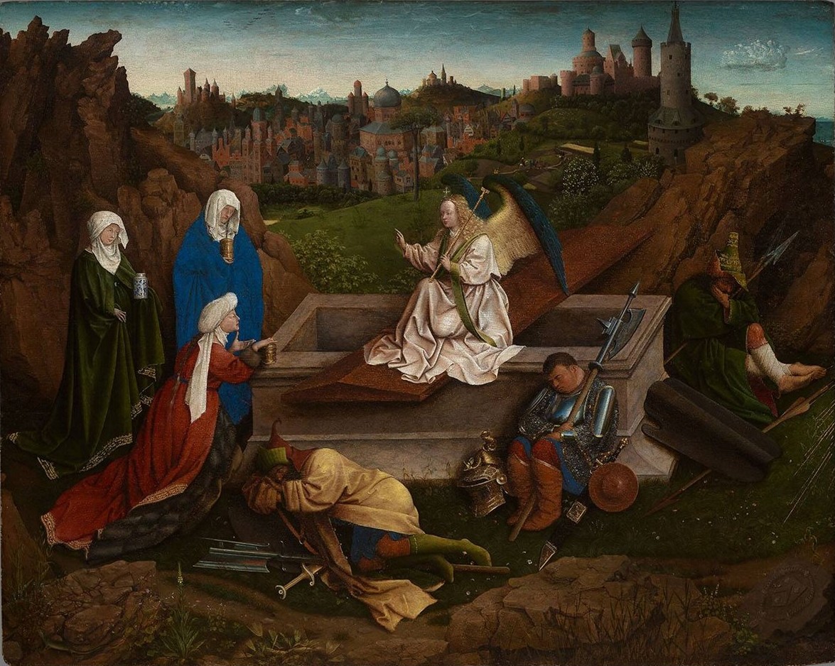 Trzy Marie u grobu. Jan van Eyck, 1420 r.