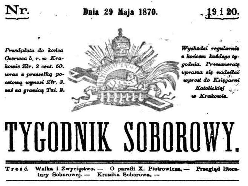 Tygodnik Soborowy. Nr 19 i 20, 1870 r.