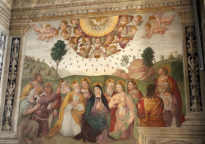 Zesanie Ducha witego. Szkoa Pinturicchio, ok. 1520 r.