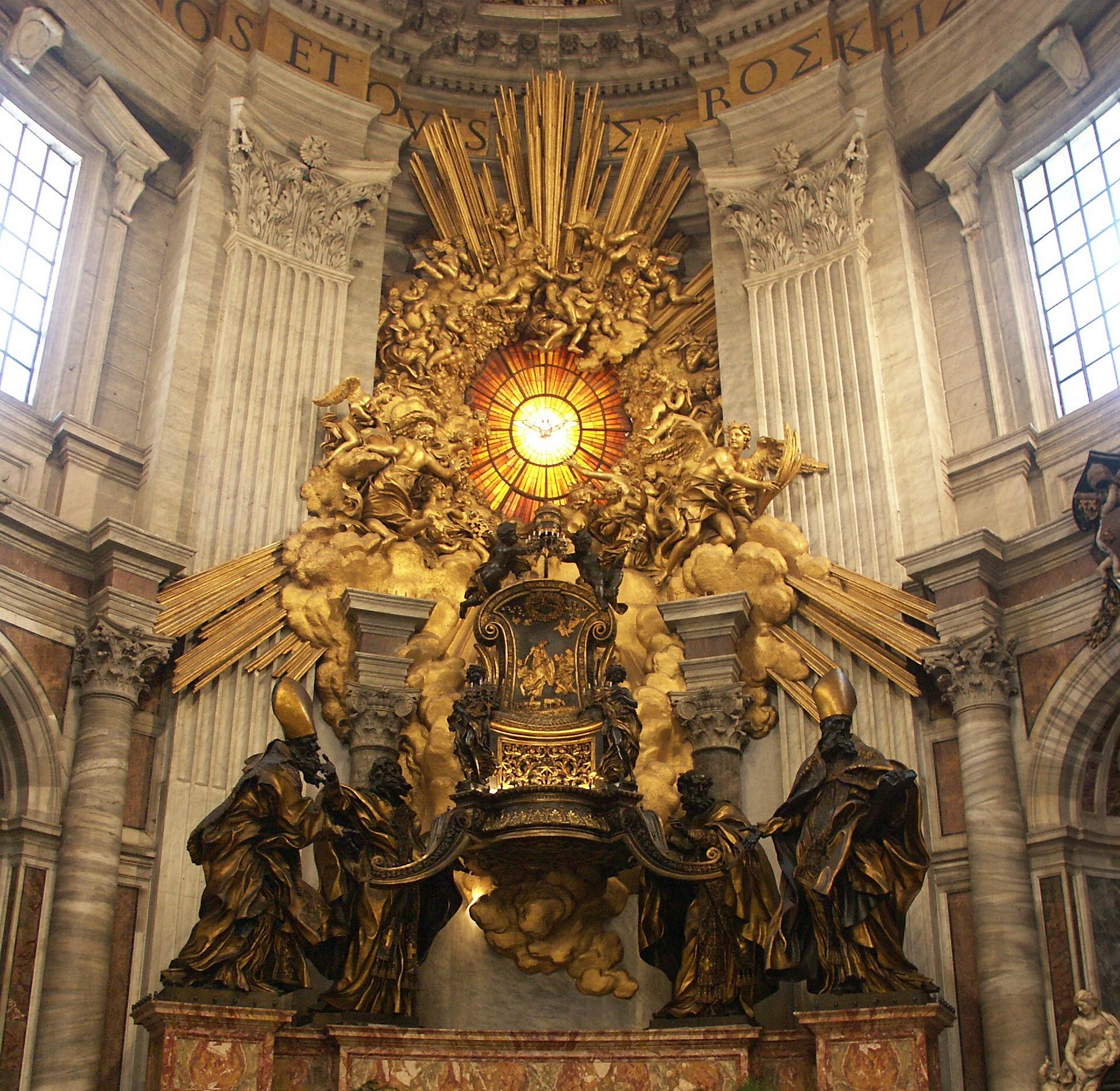 Bazylika św. Piotra na Watykanie. Cathedra Petri. Bernini.