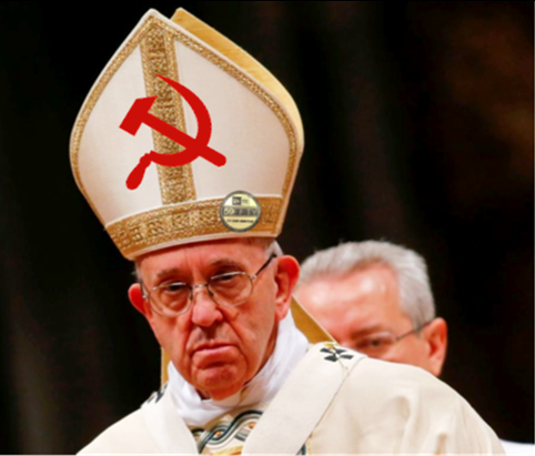 Pseudopapież Franciszek Bergoglio, komunista.