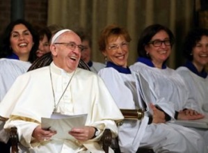 Bergoglio z luterańskimi kobietami-ministrami.