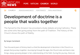 "Development of doctrine is a people that walks together".