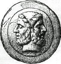 Janus na rzymskiej monecie