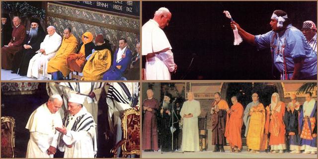 Pseudopapież Karol Wojtyła (JP2) manifestuje swoją apostazję