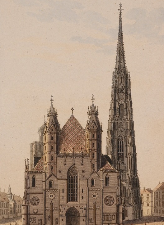 Katedra św. Szczepana w Wiedniu w 1830 r.