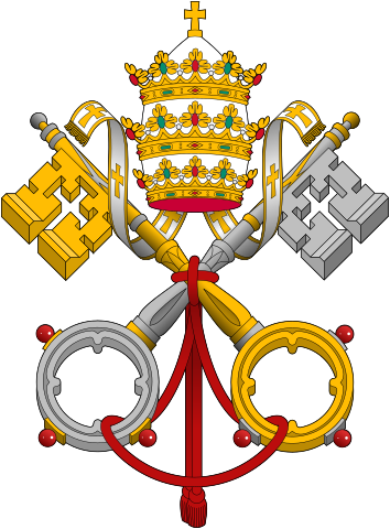 Klucze Piotrowe i Tiara Papieska, symbol Papiestwa.