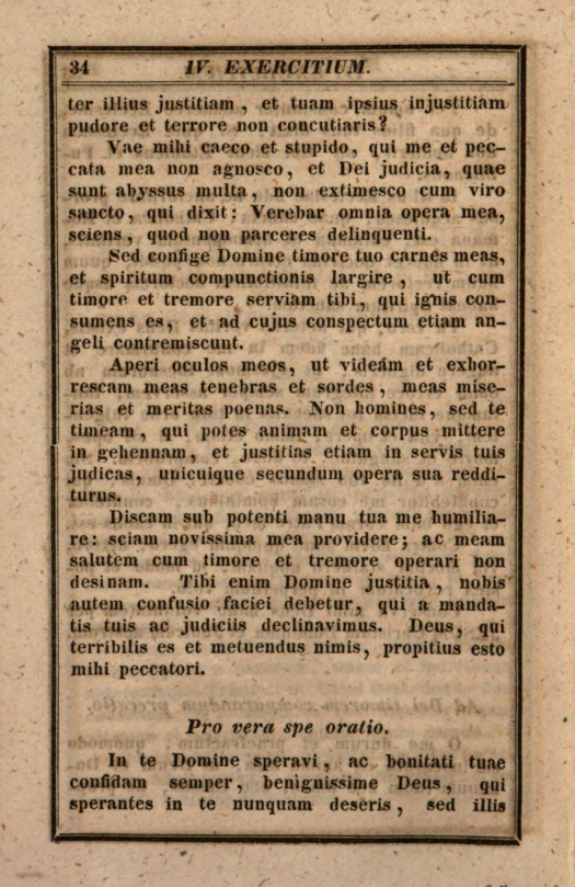 Manuale catholicorum in usum pie precandi collectum a R. P. Petro Canisio, Societatis Jesu Doctore Theologo. Secundum Editionem Antwerpiae nunc denuo editum et adauctum. Editio tertia et adauctior. Augustae Vindelicorum, sumptibus et typis Caroli Kollmann, Bibliopolae. MDCCCXLI (1841), p. 34.