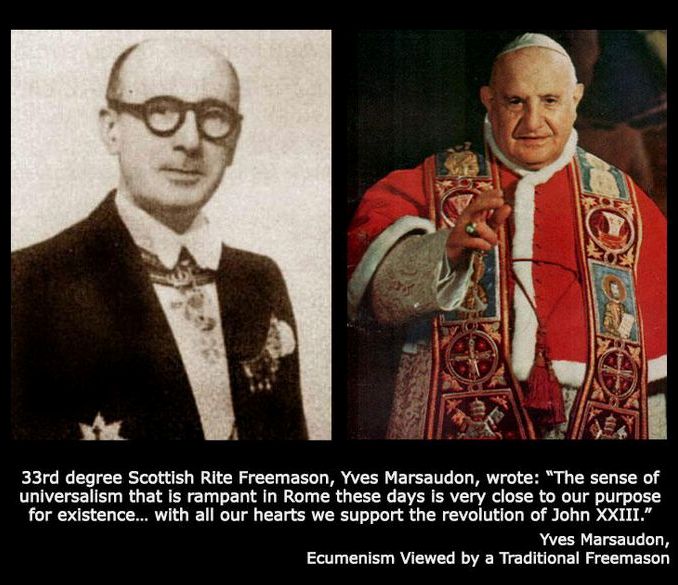 Masoni Marsaudon i Roncalli - pseudo "papież" Jan XXIII
