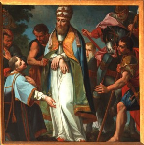 Męczeństwo Papieża Sykstusa II podczas prześladowania cesarza Waleriana