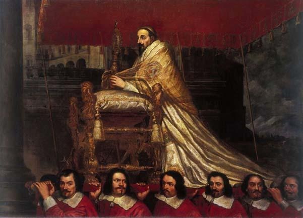 Papież Aleksander VII na procesji Bożego Ciała