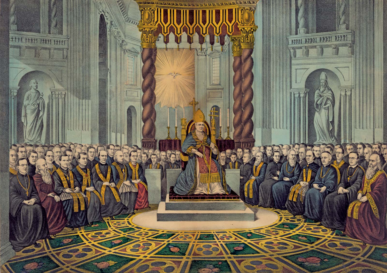 Papież Pius IX i święty Sobór Watykański, 8 grudnia 1869.
