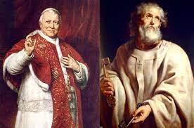 Papież Pius IX i św. Piotr Apostoł