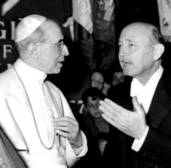 Papież Pius XII ze swoim przyjacielem hrabią Enrico Galeazzi