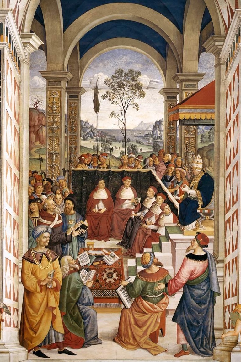 Pius II, Papa, et Congressus in Mantua. 1 VI 1459. Pinturicchio