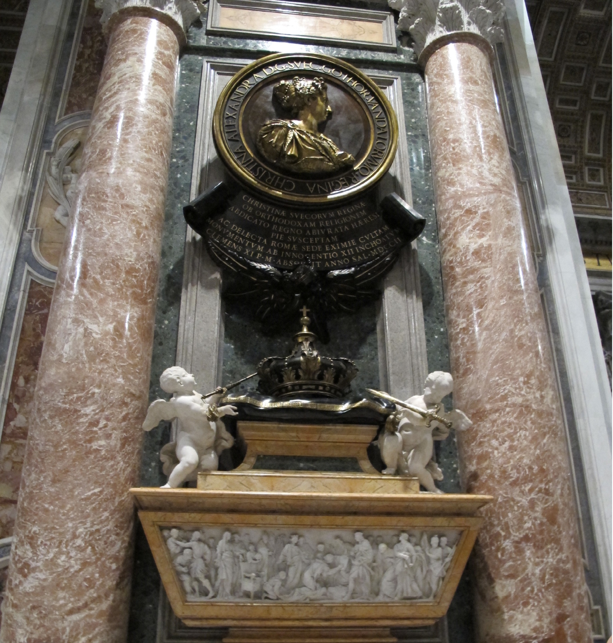 Pomnik szwedzkiej królowej Krystyny ​w Bazylice św. Piotra w Rzymie