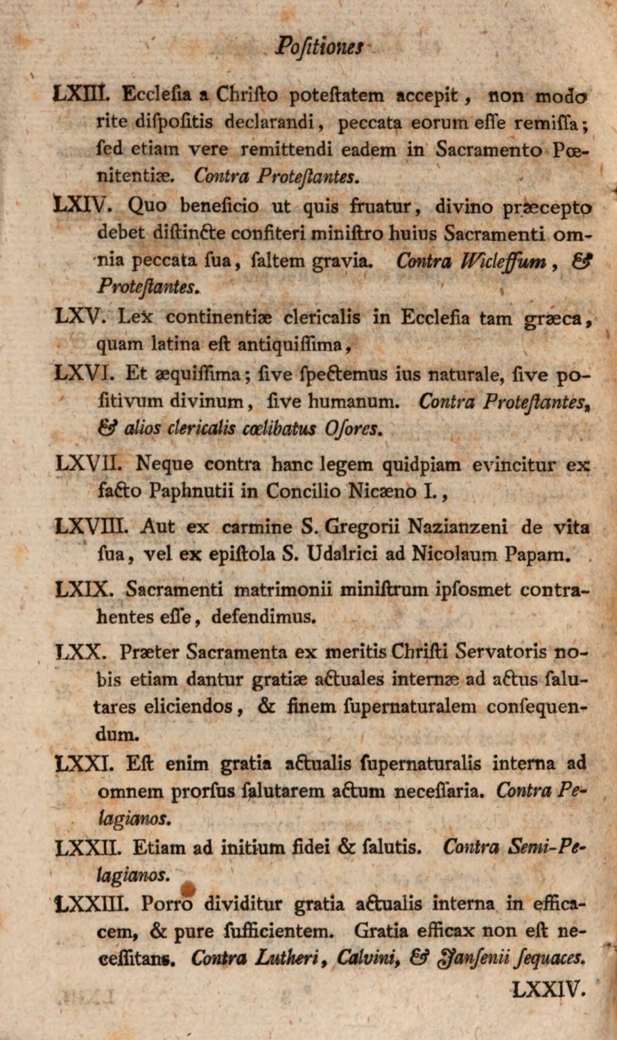 Positiones ex universa Theologia dogmatico-scholastica selectae.