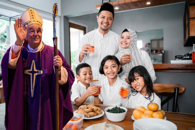 Pseudokardynał Vincent Nichols świętuje Ramadan w domu z muzułmanami