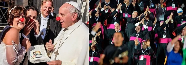 Pseudopapie Bergoglio jako bazen i pseudobiskupi modernistycznego neokocioa