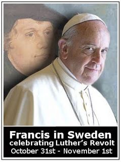 Pseudopapież Franciszek-Bergoglio i herezjarcha Marcin Luter