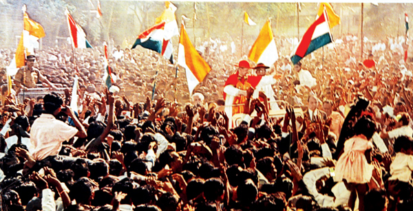 Pseudopapież Paweł VI w Bombaju, 1986 r. Indie.