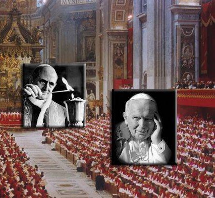 Pseudopapieże Paweł VI i Jan Paweł II oraz Zbójecki Sobór Watykański II