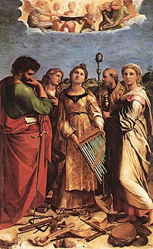 Św. Cecylia przed śmiercią męczeńską, obraz Rafaela Santi