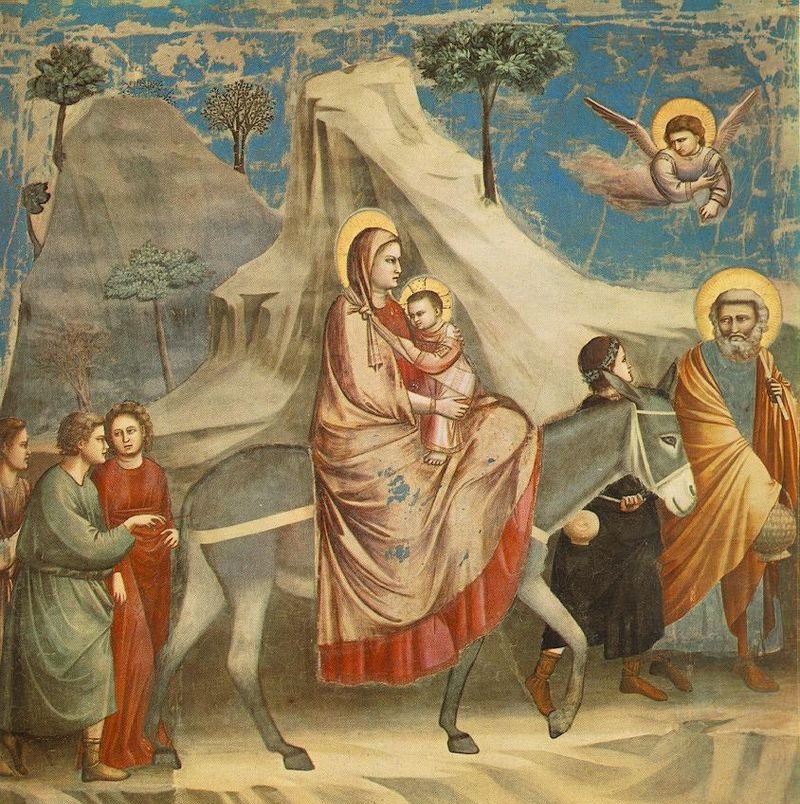 Ucieczka do Egiptu. Giotto.