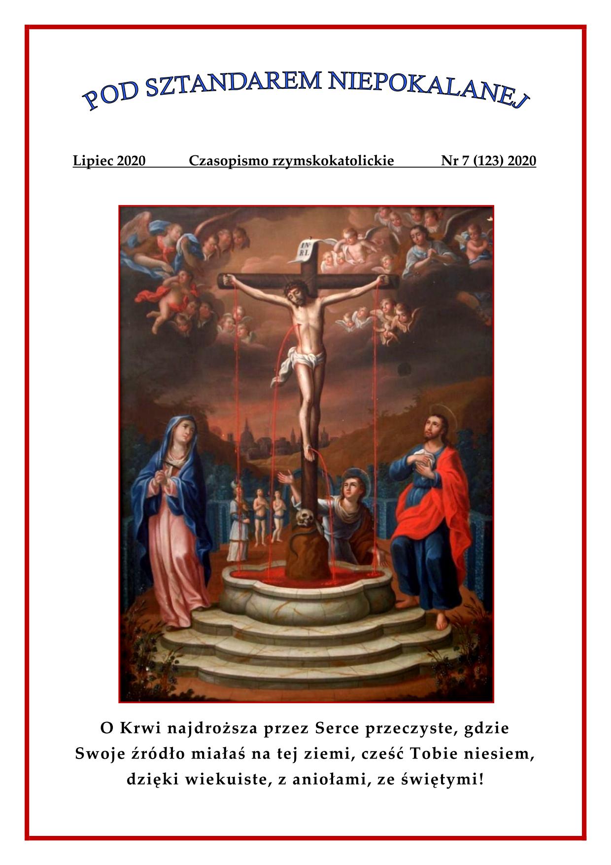 "Pod sztandarem Niepokalanej". Nr 123. Lipiec 2020. Czasopismo rzymskokatolickie.