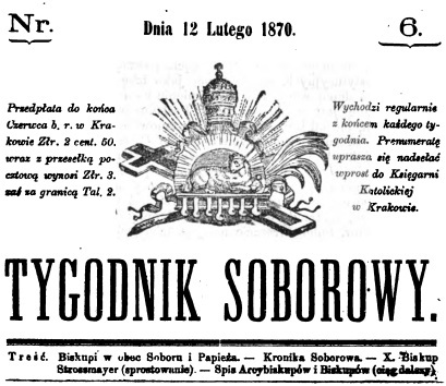 "Tygodnik Soborowy". Sobór Watykański, 1870 r.